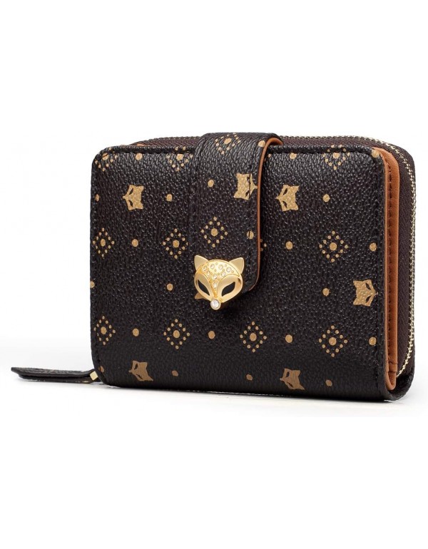 Women Leather Wallet Small Wallet Trifold Pocket W...