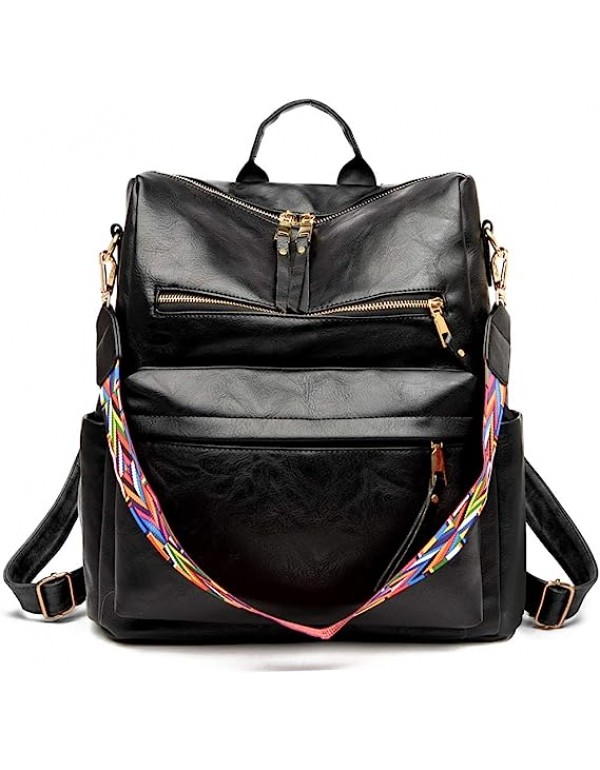 女式时尚背包,PU皮革旅行包