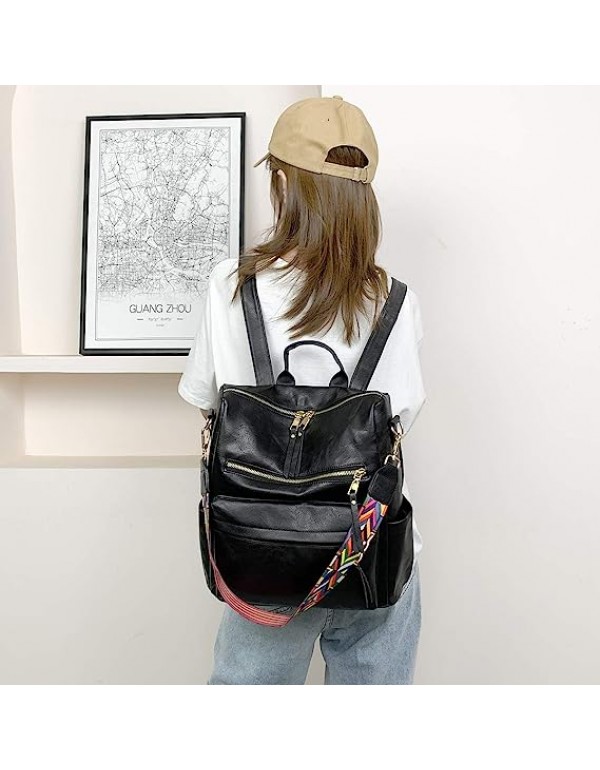 女式时尚背包,PU皮革旅行包