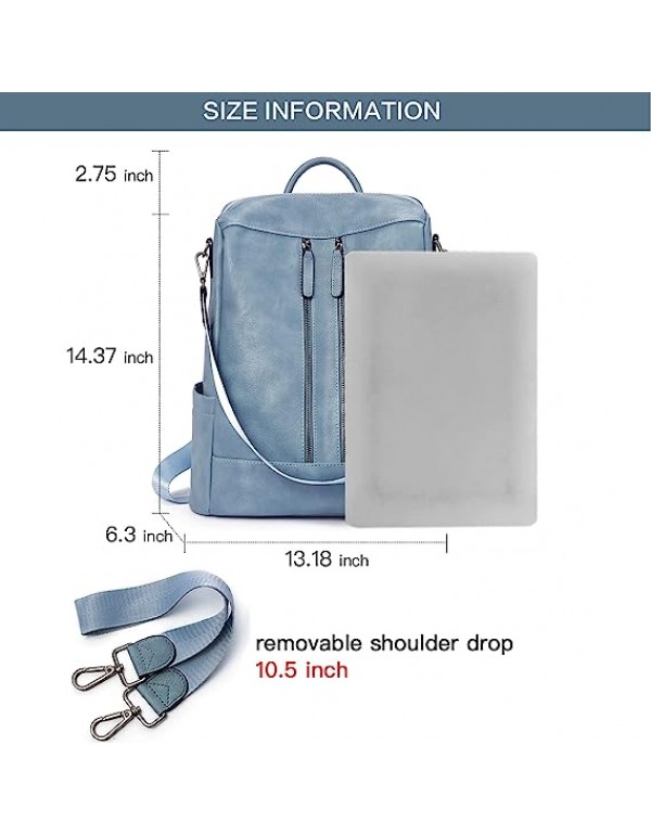 Women Backpack Purse Leather Anti-theft Travel Backpack Fashion Shoulder Handbag