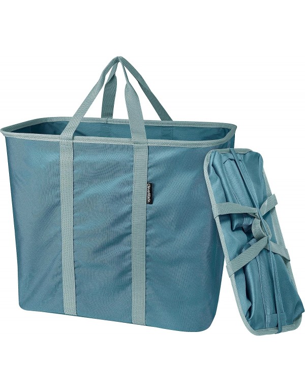 Collapsible Laundry Basket, Large Foldable Clothes Hamper Bag, Laundry Tote Carry All Bin XL Pop-Up Caddy with Handles, Dark Teal/Light Teal, 2 Pack