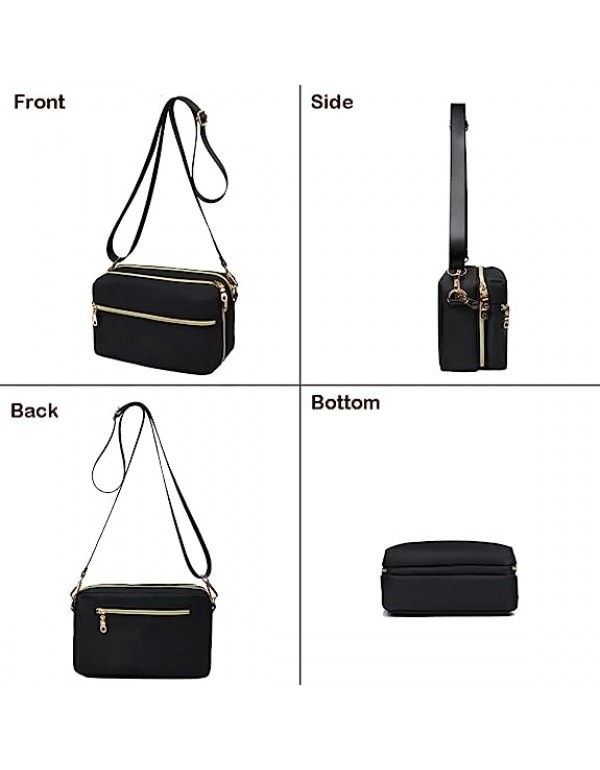 Functional Multi Pocket Crossbody Bag for Women Stylish Ladies Shoulder Messenger Bags Purse