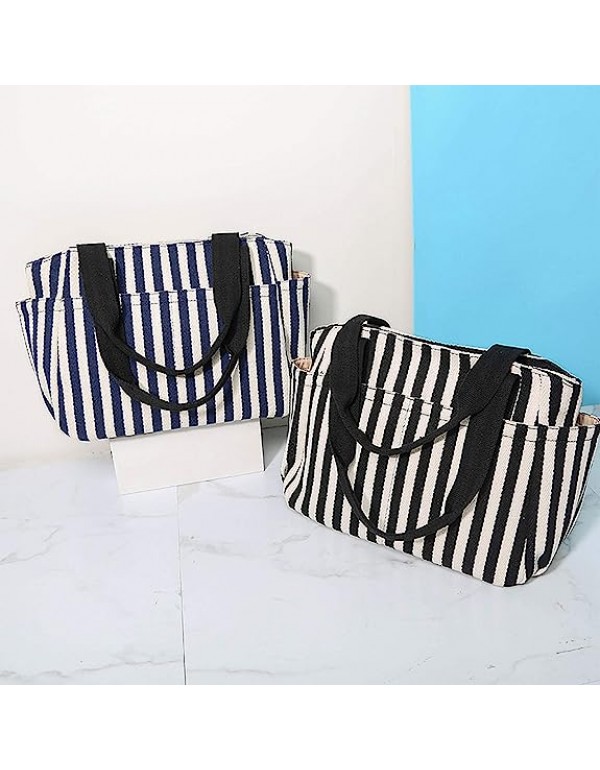 Handbag With Pockets Womens Canvas Daily Shoulder Work Bag with Zipper for Girl Women Gifts